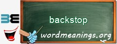 WordMeaning blackboard for backstop